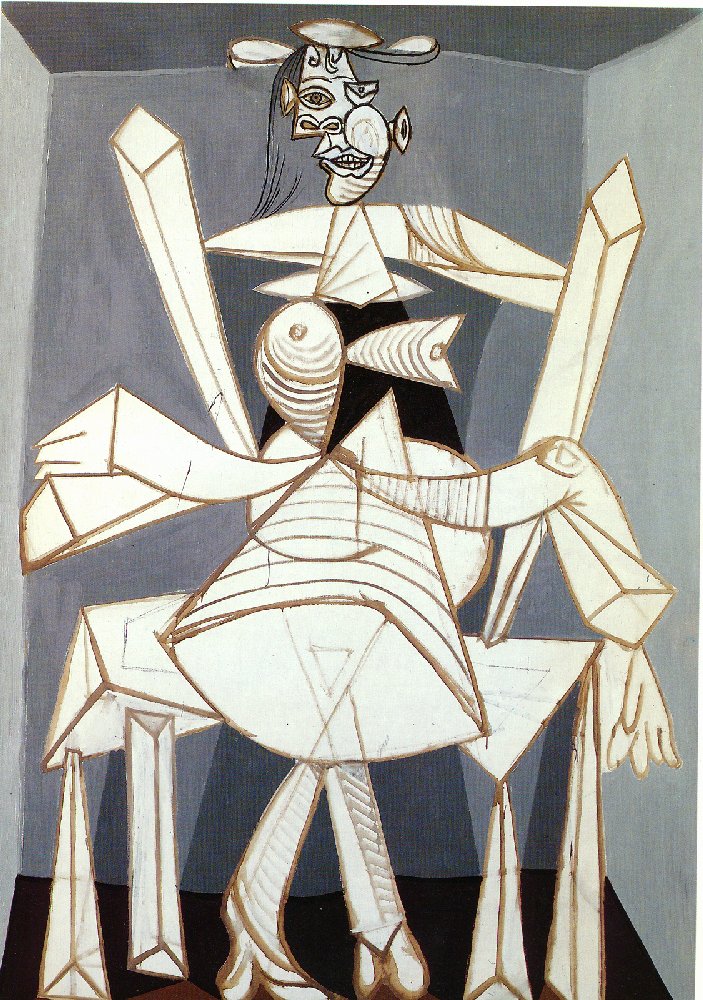 Picasso Woman sitting in an armchair 1938